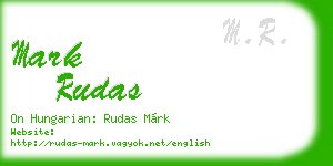 mark rudas business card